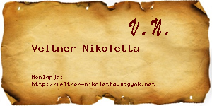 Veltner Nikoletta névjegykártya